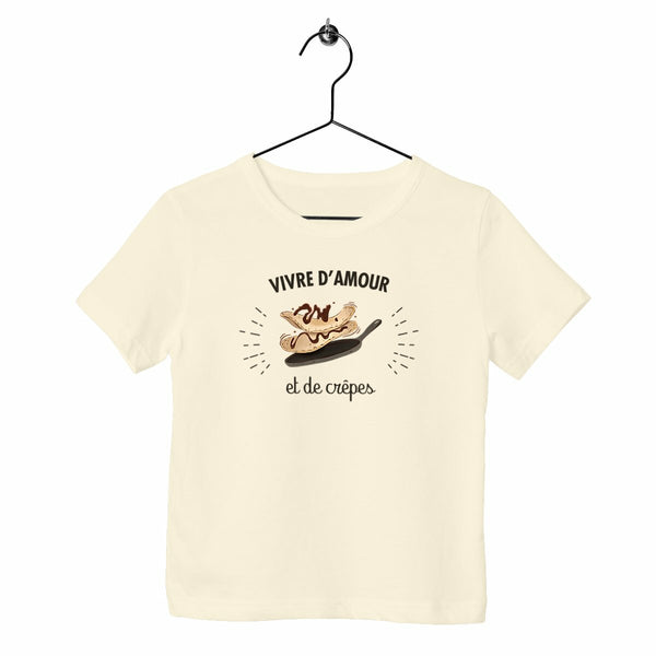 T-shirt enfant - Vivre d'amour et de crêpes