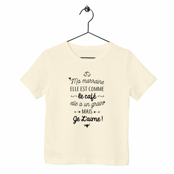 T-shirt enfant - Marraine, grain de café