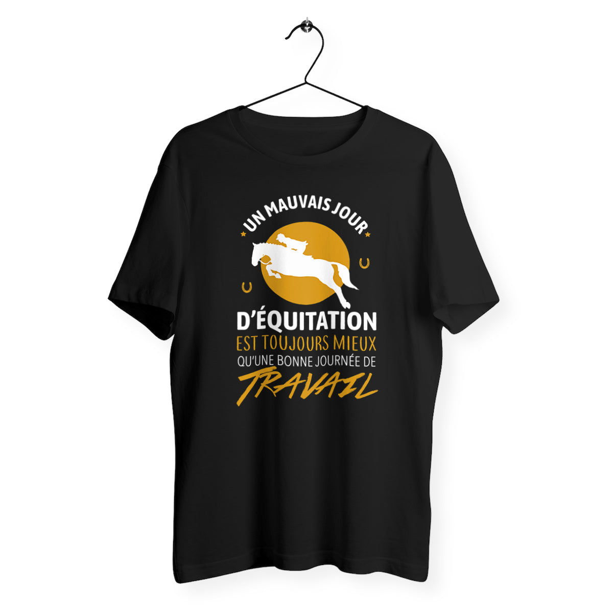 T-shirt homme col rond - Un mauvais jour d'équitation