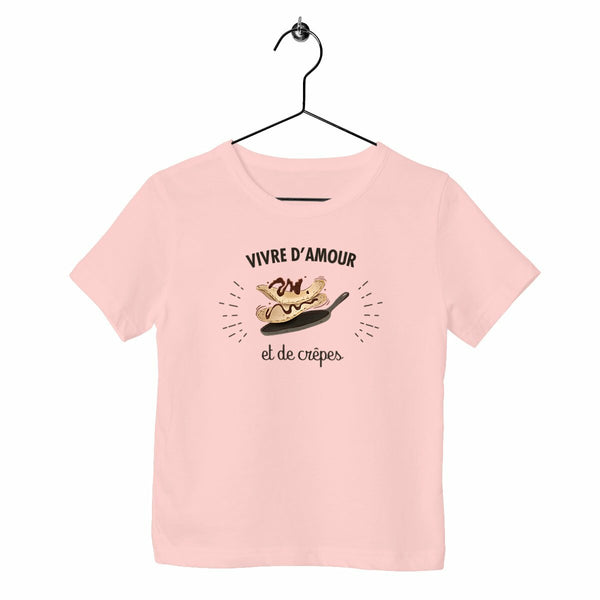 T-shirt enfant - Vivre d'amour et de crêpes