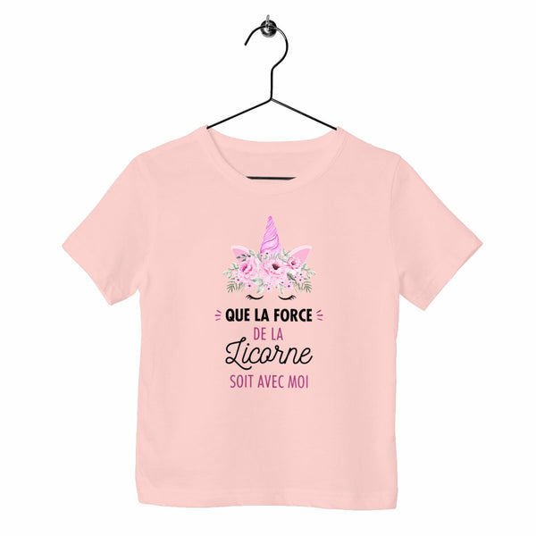 T-shirt enfant - Que la force de la licorne soit avec moi