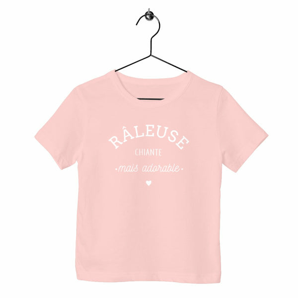 T-shirt enfant - Râleuse chiante mais adorable ( blanc )