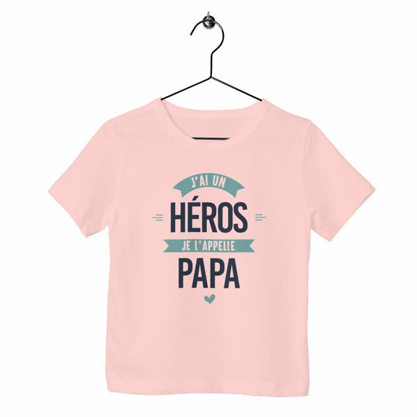 T-shirt enfant - J'ai un héros, papa