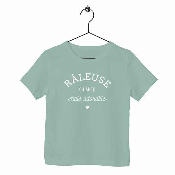 T-shirt enfant - Râleuse chiante mais adorable ( blanc )