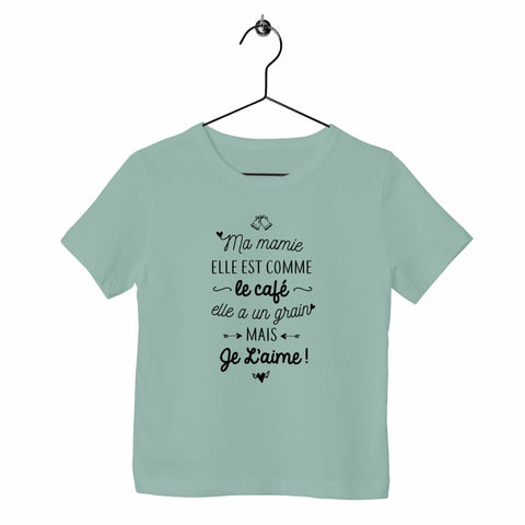 T-shirt enfant - Mamie, grain de café