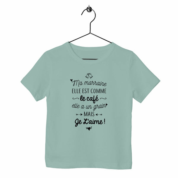 T-shirt enfant - Marraine, grain de café