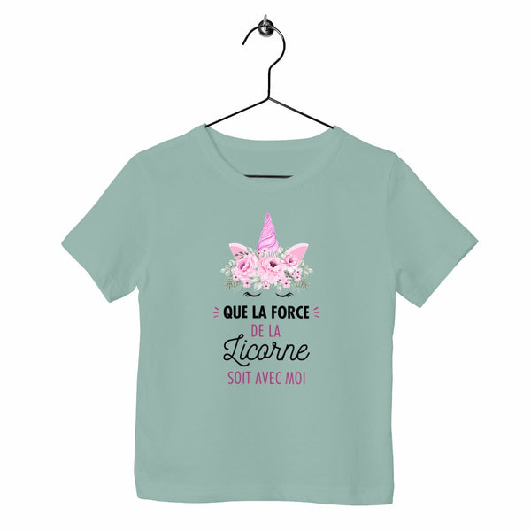 T-shirt enfant - Que la force de la licorne soit avec moi