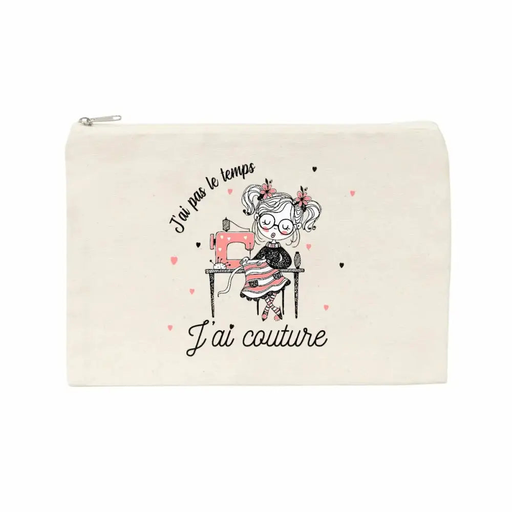 Jolie pochette J'ai pas le temps j'ai couture