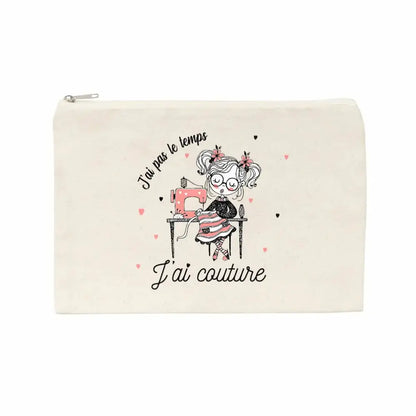 Jolie pochette J'ai pas le temps j'ai couture