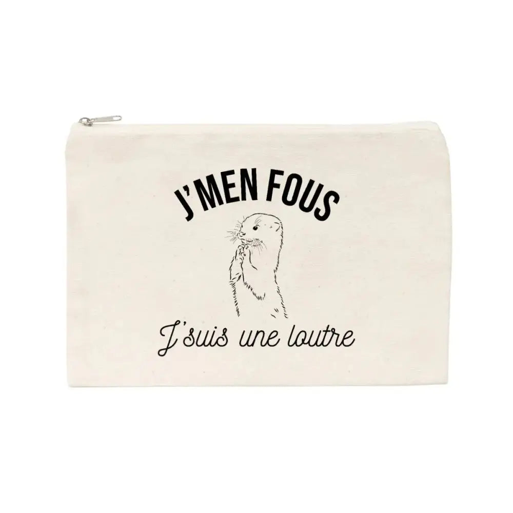 Jolie pochette J'men fous j'suis une loutre