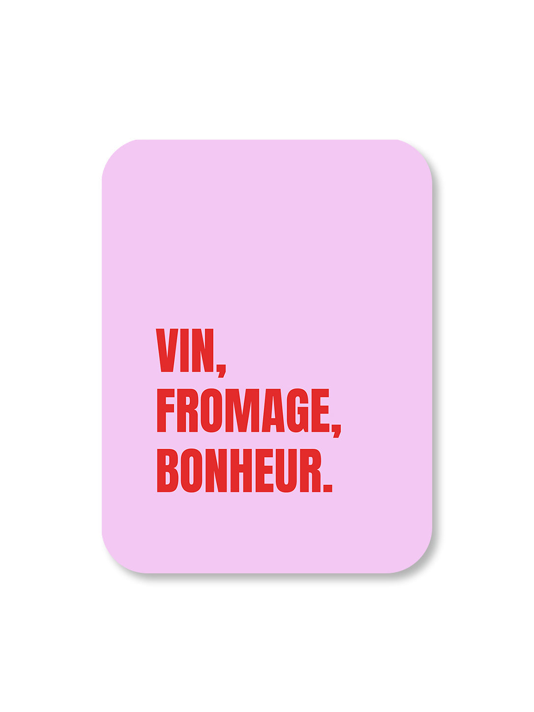 Aimant Vin, fromage, bonheur Encre et Créations
