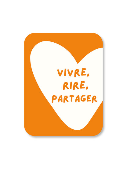 Aimant Vivre, rire, partager Encre et Créations