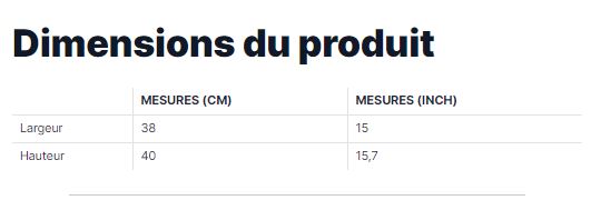 guide taille totebag