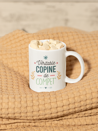 Mug céramique Véritable copine de compet