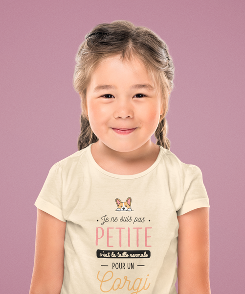 T-shirt enfant - Je ne suis pas petite je suis un corgi