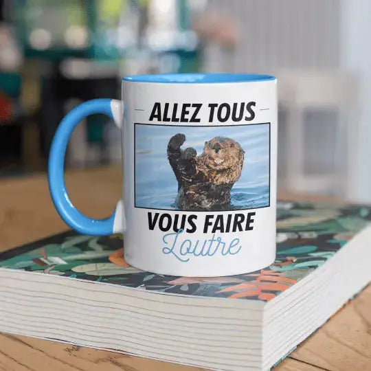 Mug céramique - Allez tous vous faire loutre! Bleu - Mugs