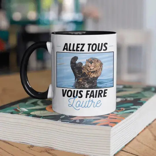 Mug céramique - Allez tous vous faire loutre! Noir - Mugs