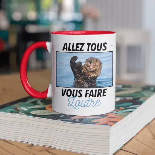 Mug céramique - Allez tous vous faire loutre! Rouge - Mugs