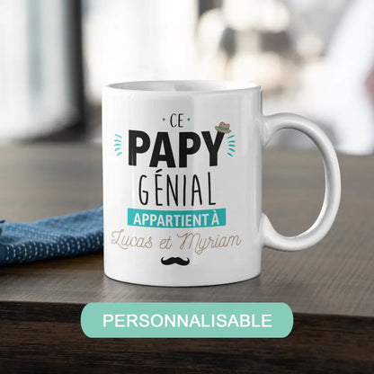 Mug céramique Ce papy génial appartient à ( personnalisable )
