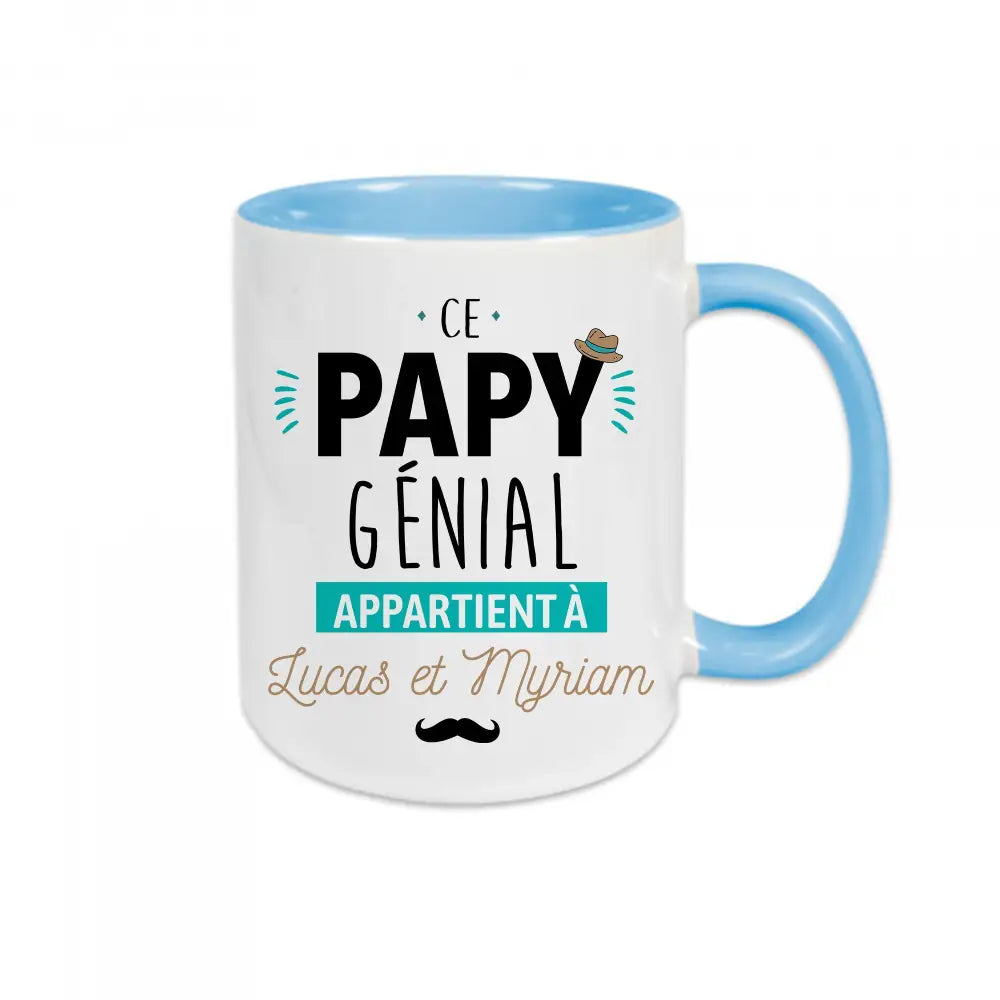 Mug céramique Ce papy génial appartient à ( personnalisable ) Encre et Créations