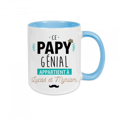 Mug céramique Ce papy génial appartient à ( personnalisable ) Encre et Créations