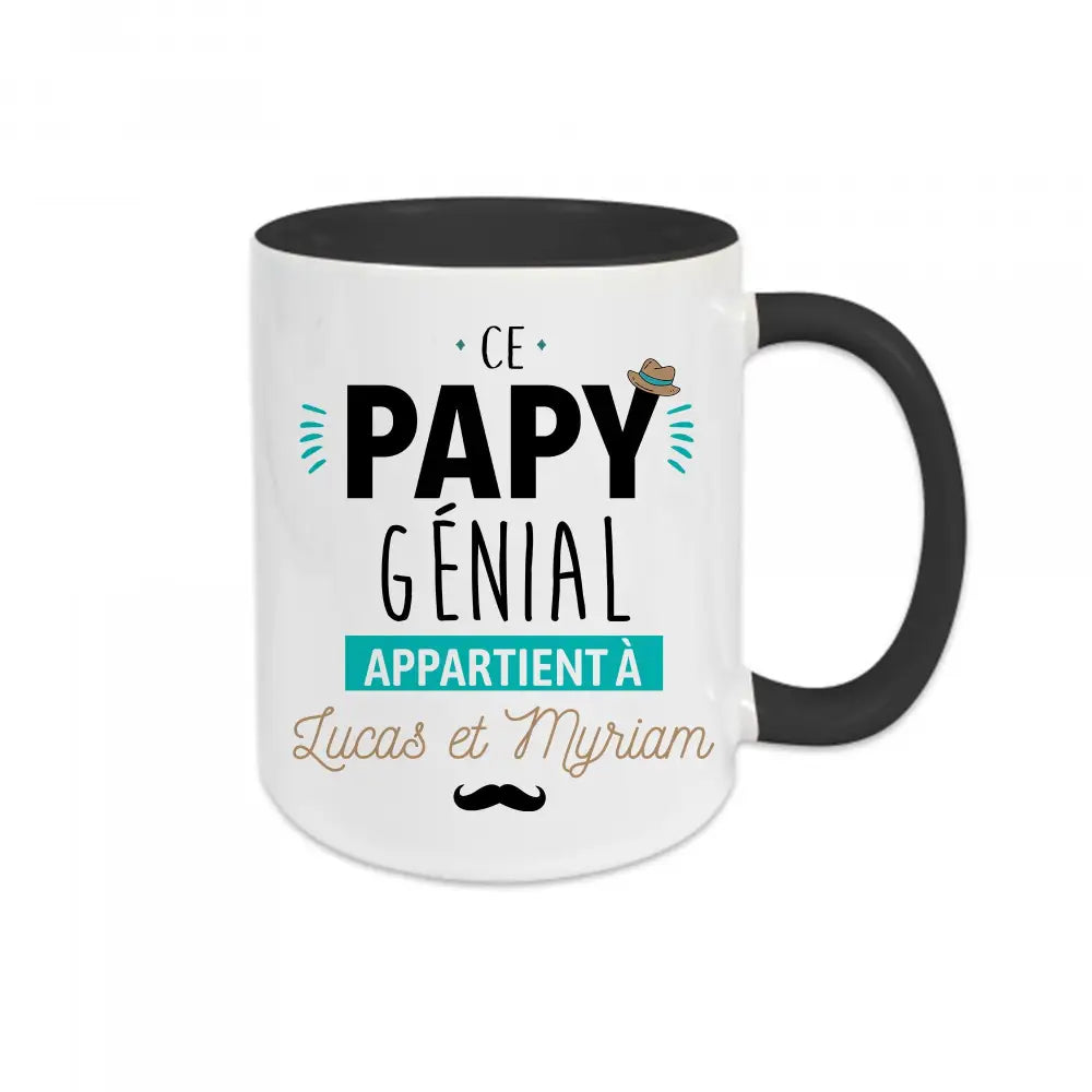 Mug céramique Ce papy génial appartient à ( personnalisable ) Encre et Créations