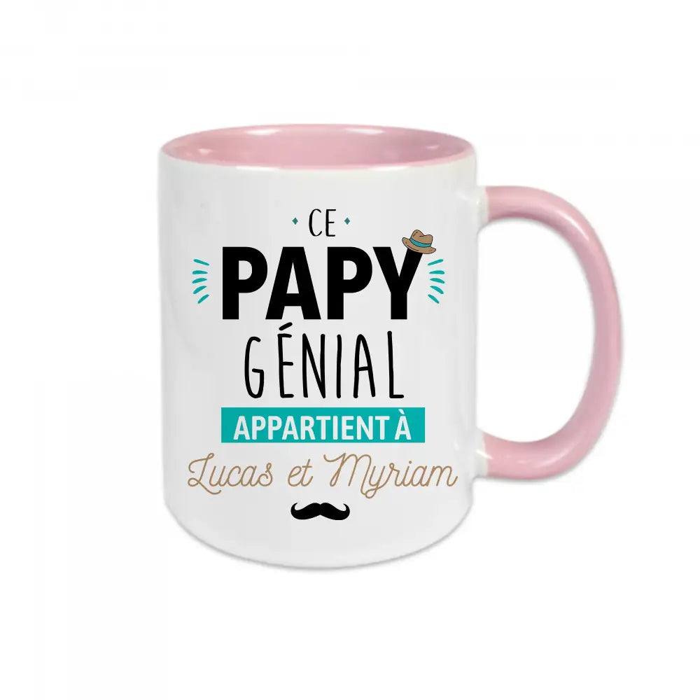 Mug céramique Ce papy génial appartient à ( personnalisable ) Encre et Créations