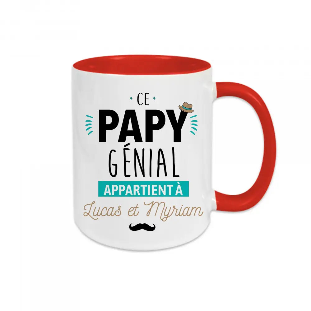 Mug céramique Ce papy génial appartient à ( personnalisable ) Encre et Créations