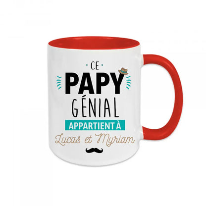 Mug céramique Ce papy génial appartient à ( personnalisable ) Encre et Créations