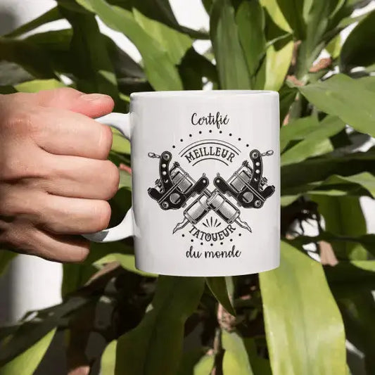 Mug céramique - Certifié meilleur tatoueur du monde - Blanc - Mugs