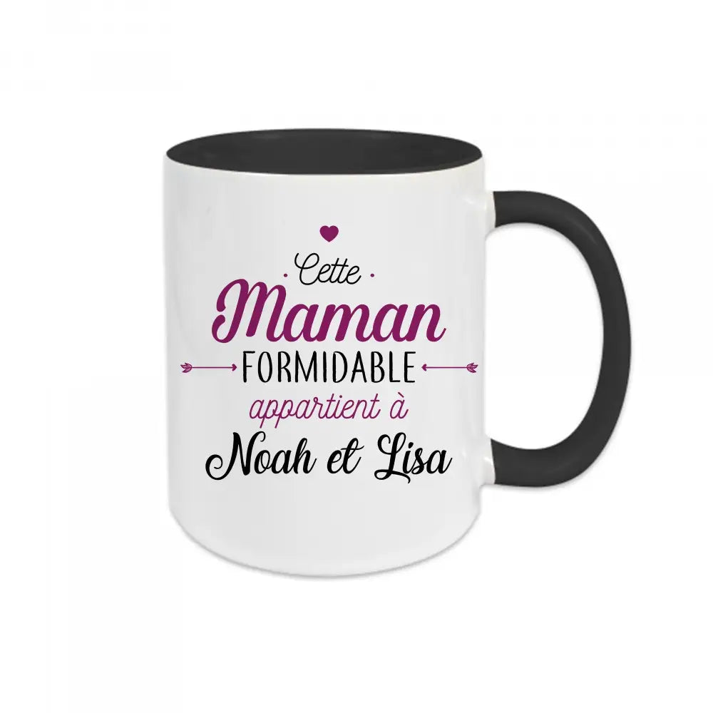 Mug céramique Cette maman formidable appartient à ( personnalisable ) Encre et Créations