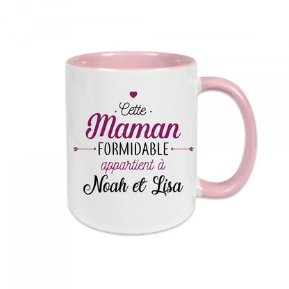 Mug céramique Cette maman formidable appartient à ( personnalisable ) Encre et Créations