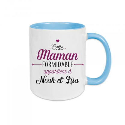 Mug céramique Cette maman formidable appartient à ( personnalisable ) Encre et Créations