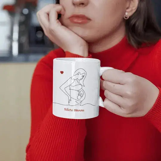 Mug céramique - Future maman - Blanc - Mugs