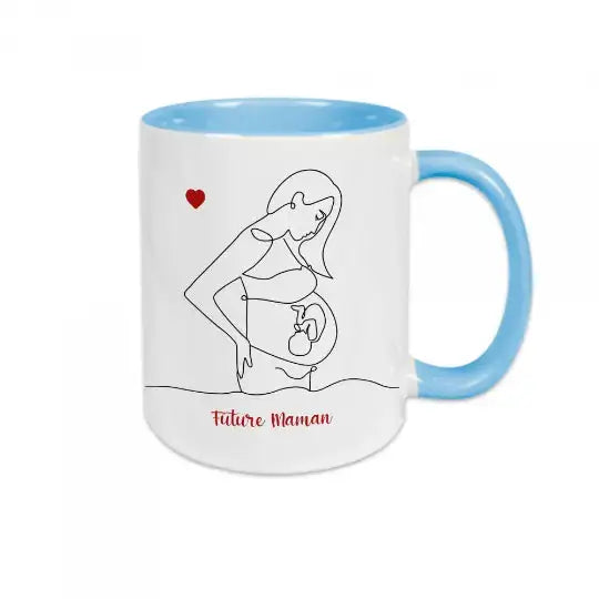 Mug céramique - Future maman - Bleu - Mugs