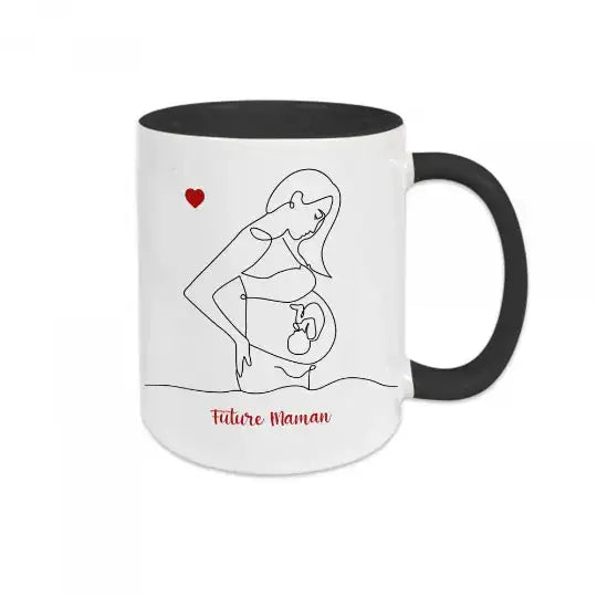 Mug céramique - Future maman - Noir - Mugs