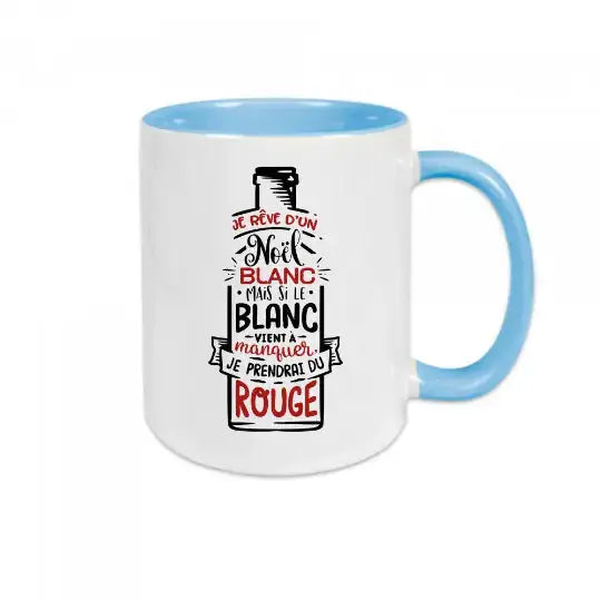 Mug céramique imprimé Je rêve d'un Noël blanc Encre et Créations