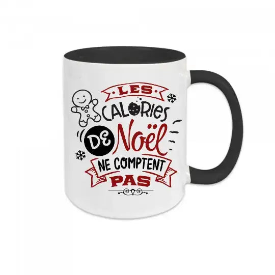 Mug céramique imprimé Les calories de Noël ne comptent pas V2 Encre et Créations