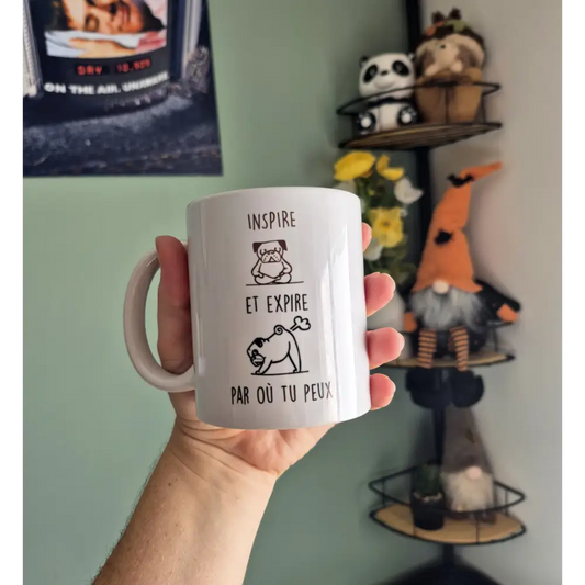 Mug céramique Inspire et expire par où tu peux Encre et Créations