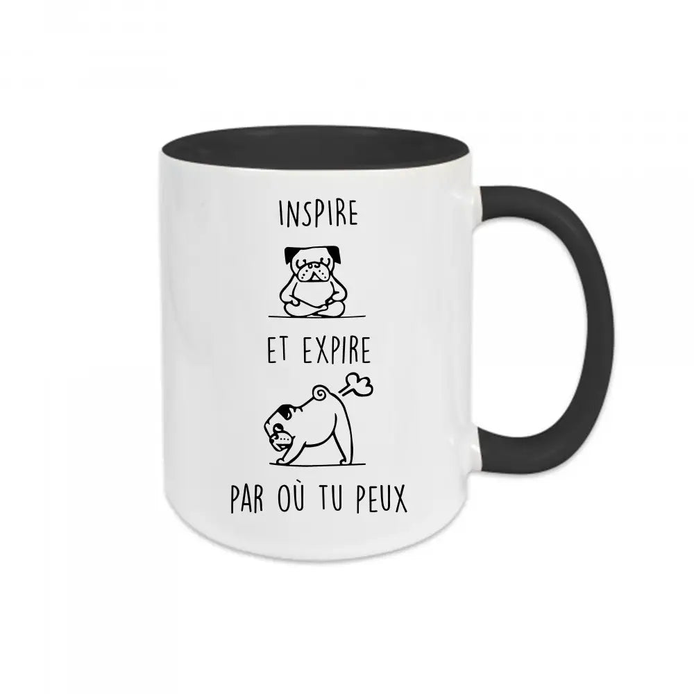 Mug céramique Inspire et expire par où tu peux Encre et Créations