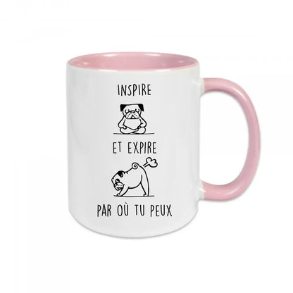 Mug céramique Inspire et expire par où tu peux Encre et Créations