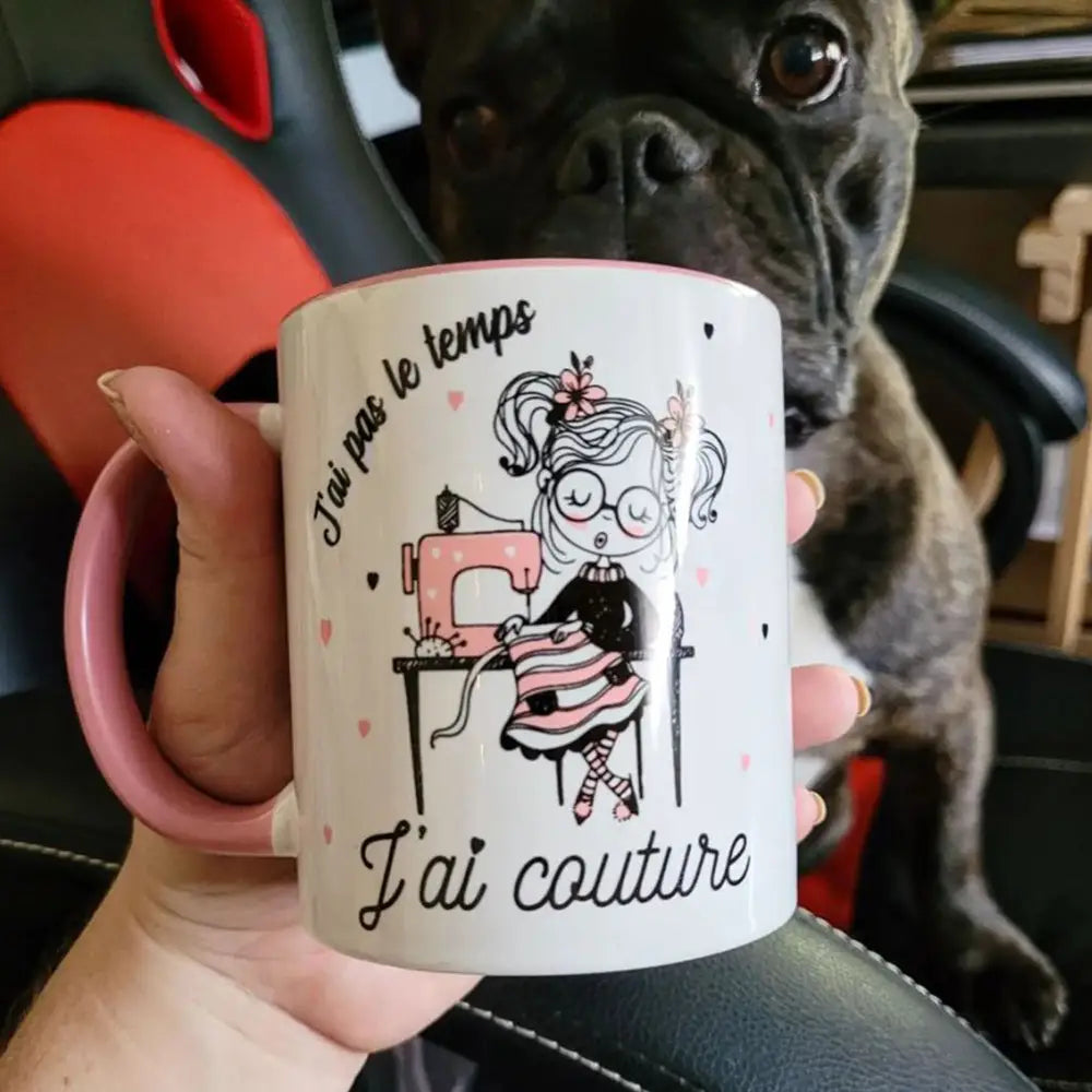 Mug céramique - J'ai pas le temps j'ai couture
