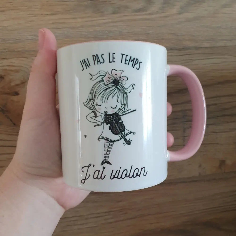 Mug céramique J'ai pas le temps j'ai violon