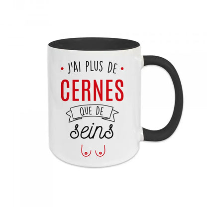 Mug céramique J'ai plus de cernes que de seins