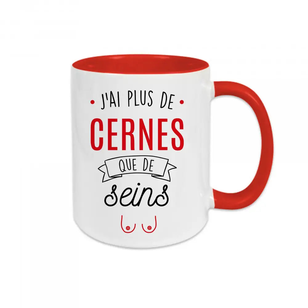 Mug céramique J'ai plus de cernes que de seins