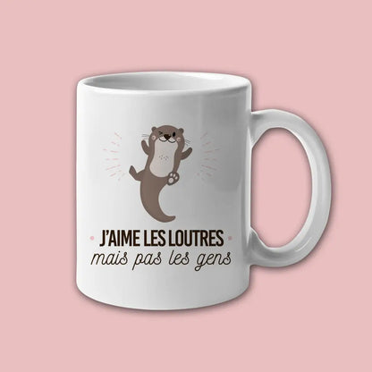Mug céramique J'aime les loutres mais pas les gens