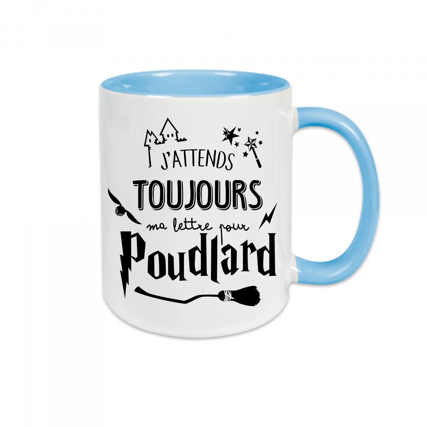 Mug céramique - J’attends toujours ma lettre pour Poudlard - Bleu - Mugs