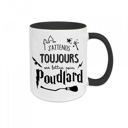 Mug céramique - J’attends toujours ma lettre pour Poudlard - Noir - Mugs