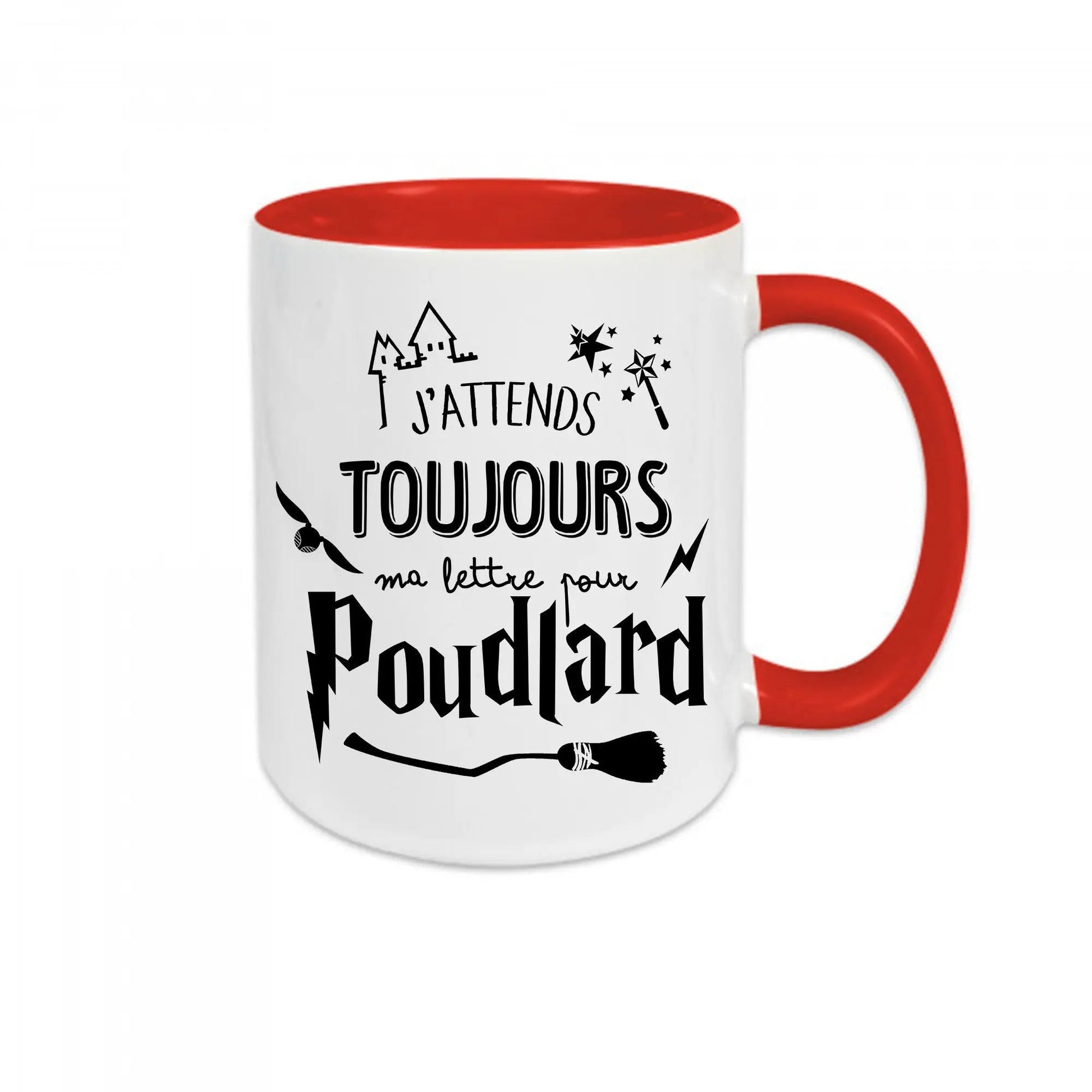 Mug céramique - J’attends toujours ma lettre pour Poudlard - Rouge - Mugs