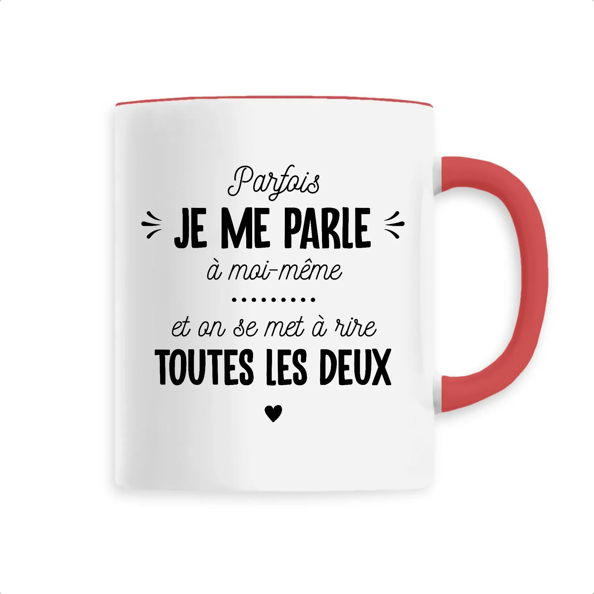 Mug céramique - Je me parle à moi-même - Rouge - Mugs
